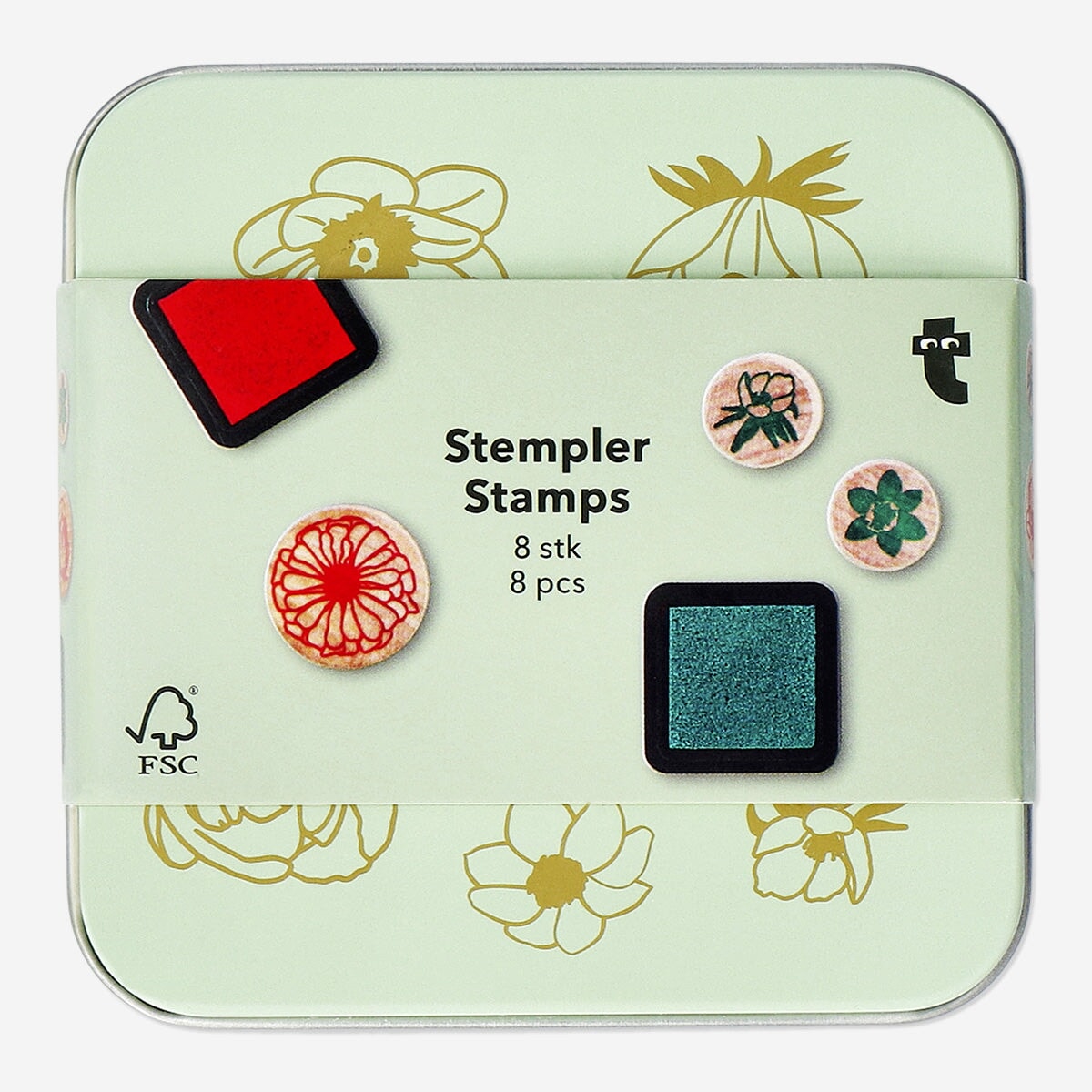 Flower stamps set - 8 pcs Hobby Flying Tiger Copenhagen 