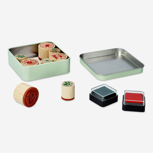 Flower stamps set - 8 pcs