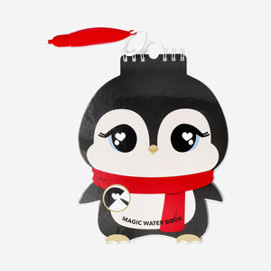 Flying Tiger Copenhagen Magic Water Penguin Book hobby kit with a water-activated penguin illustration for kids' entertainment.