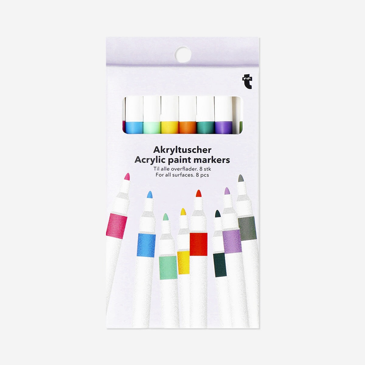 Multi surface acrylic markers - 8 pcs Hobby Flying Tiger Copenhagen 