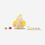 Paint-your-own Easter chicken decoration hobby kit from Flying Tiger Copenhagen, featuring a ceramic chicken for creative painting.