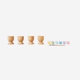 Paint-your-own egg cups hobby kit from Flying Tiger Copenhagen, featuring blank ceramic egg cups for decorating and painting.