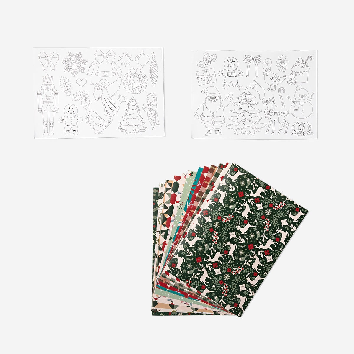 Paper sheets for Christmas crafting Hobby Flying Tiger Copenhagen 