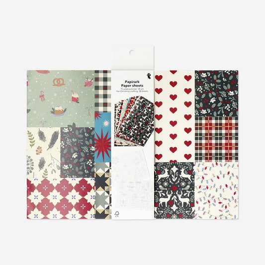 Hojas de papel para Navidad elaboración