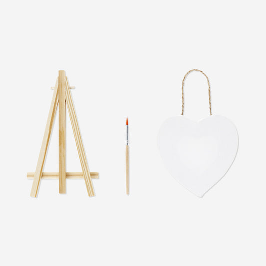 Small heart canvas with easel