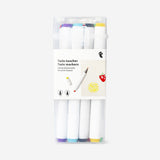 Set of 12 bright shades twin markers for hobbies by Flying Tiger Copenhagen, with colorful dual-tip markers for creative projects.