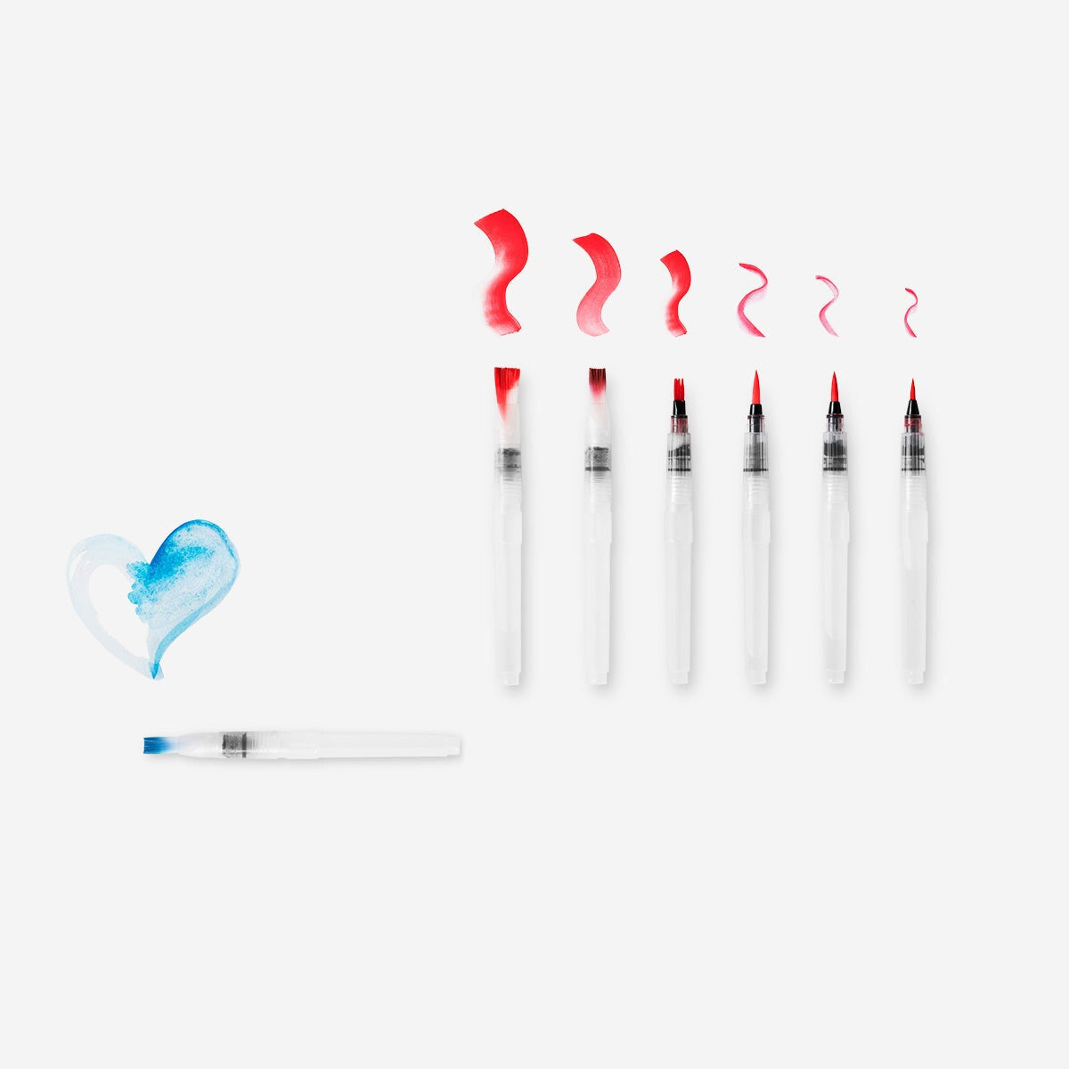 Watercolour brushes. 6 pcs Hobby Flying Tiger Copenhagen 