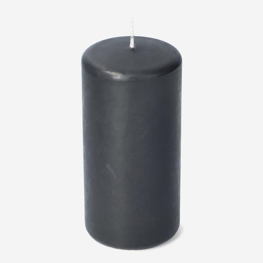 Black Pillar Candle - 14 cm