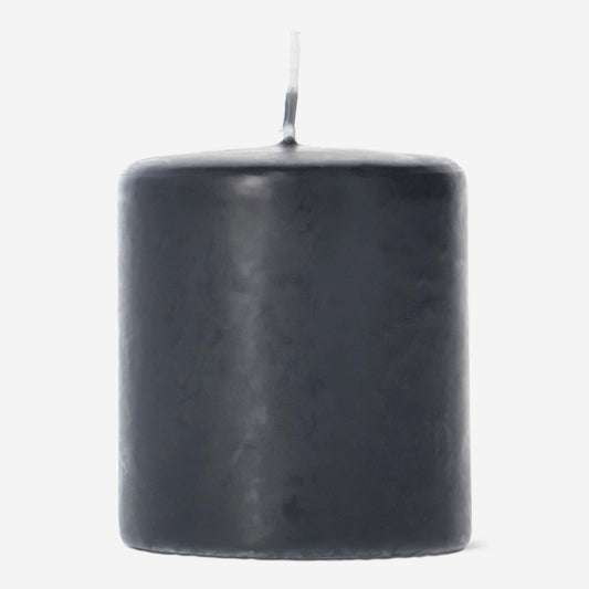 Black Pillar Candle - 8 cm