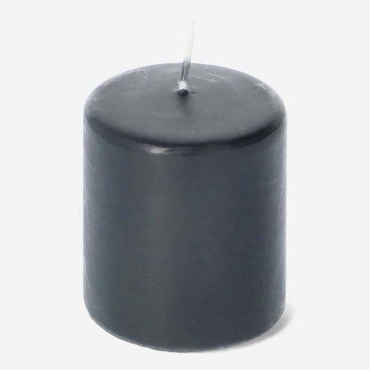 Black Pillar Candle - 8 cm