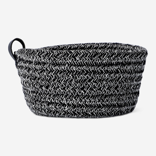 Black rope basket - 15 cm