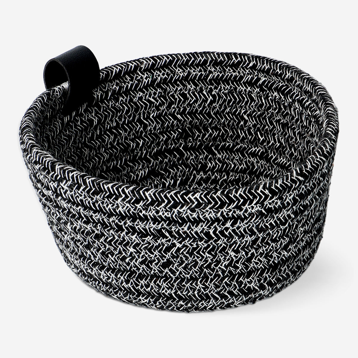 Black rope basket - 15 cm