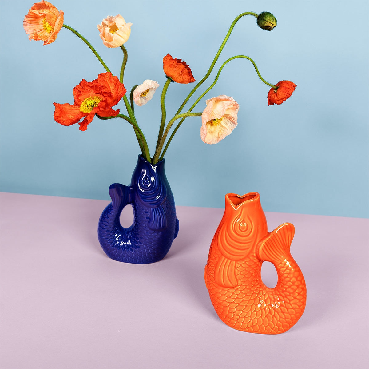 Blue fish vase Home Flying Tiger Copenhagen 