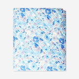 Blue floral quilted blanket - 170x130 cm