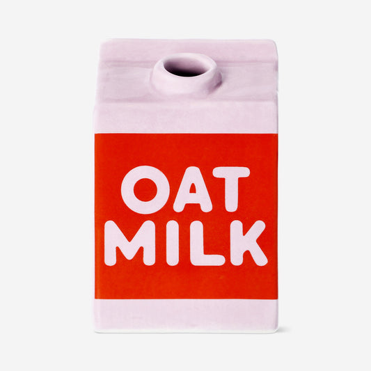 Blue milk carton vase - 12 cm