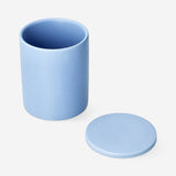 Blauw opbergpotje voor wattenschijfjes