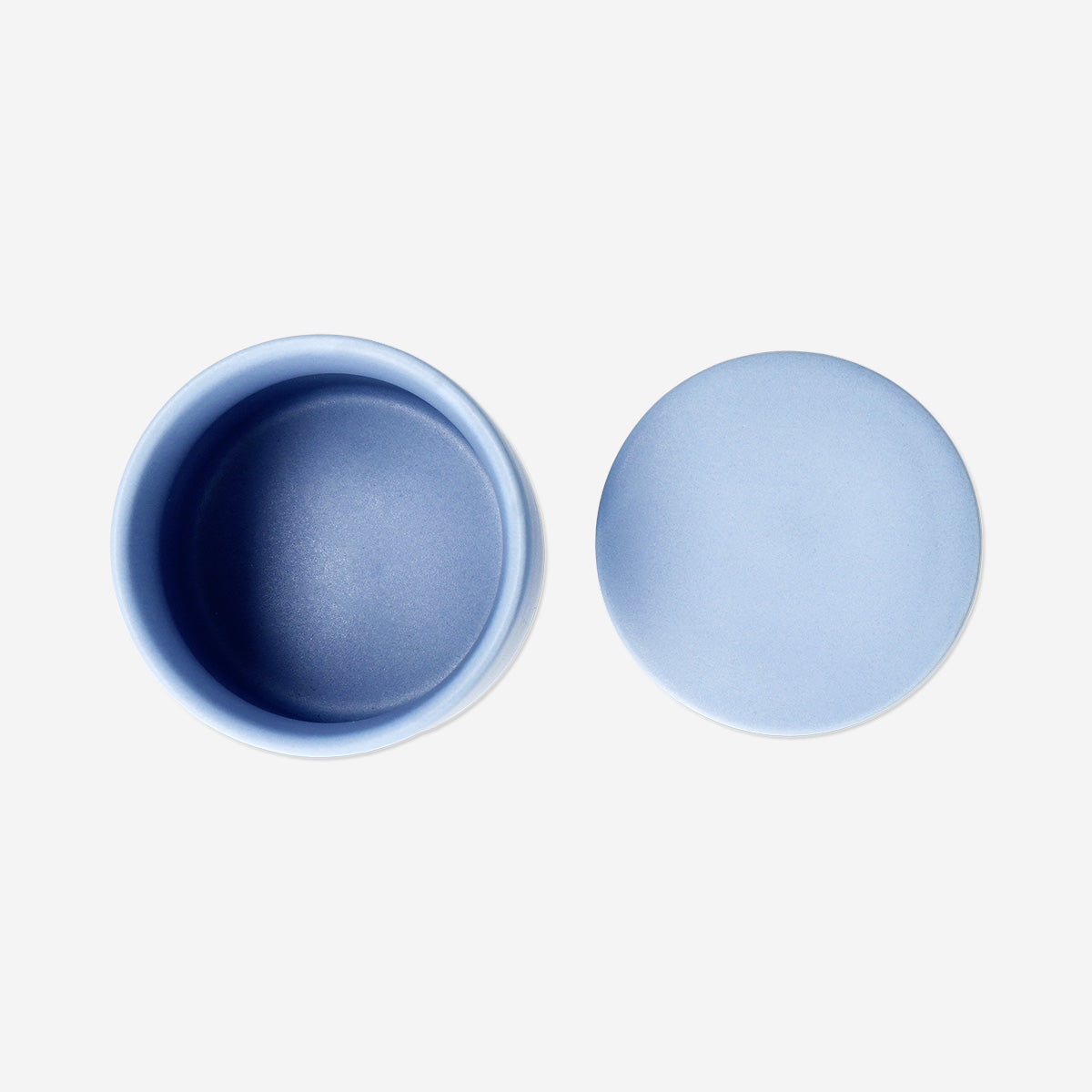 Blauw opbergpotje voor wattenschijfjes