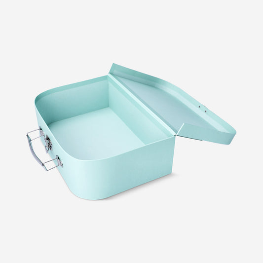 Blue paper storage suitcase - 26 cm