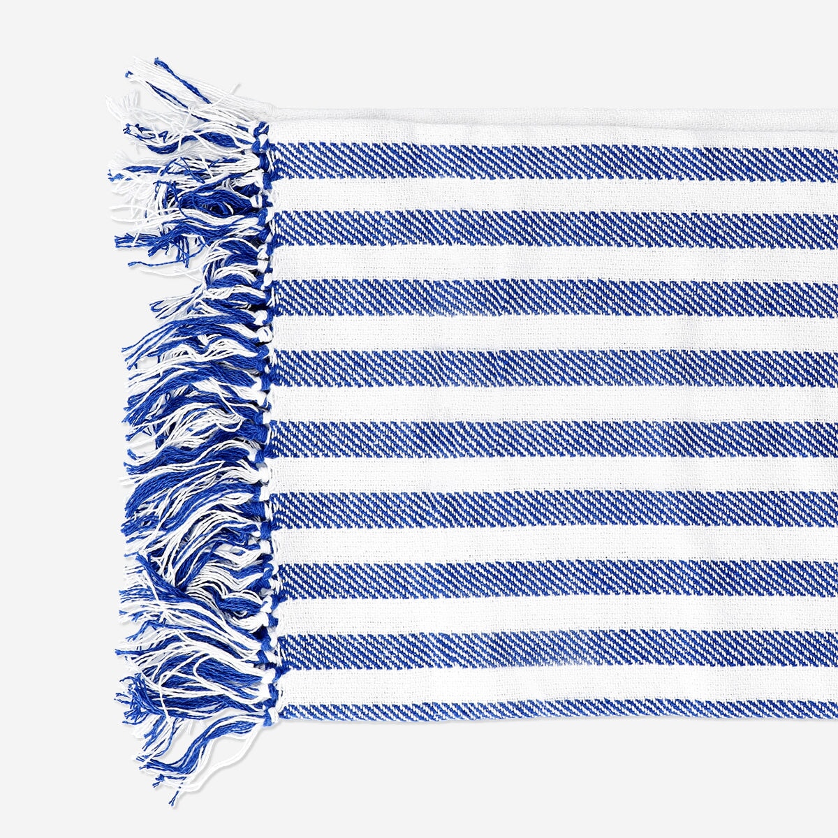 Blue throw blanket with fringes - 120x170 cm Home Flying Tiger Copenhagen 