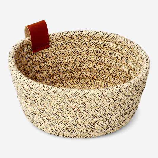 Cestino in corda marrone - 15 cm