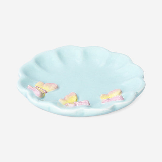 Ceramic dish with butterflies - 10 cm