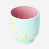 Ceramic vase with butterflies - 10 cm