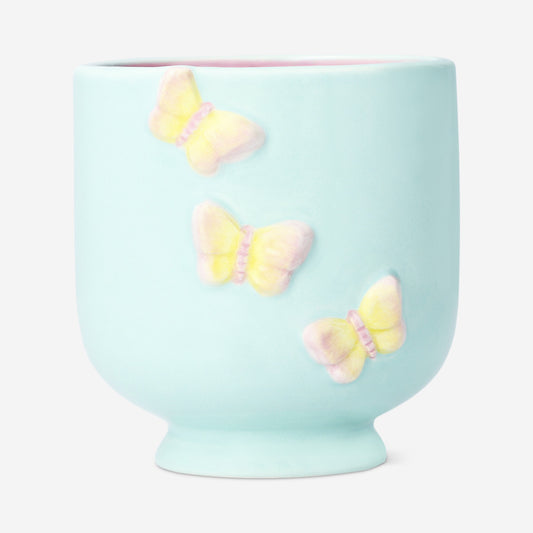 Ceramic vase with butterflies - 10 cm