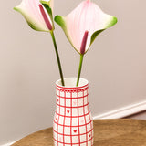 Ceramic vase with hearts