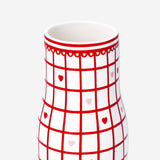 Ceramic vase with hearts