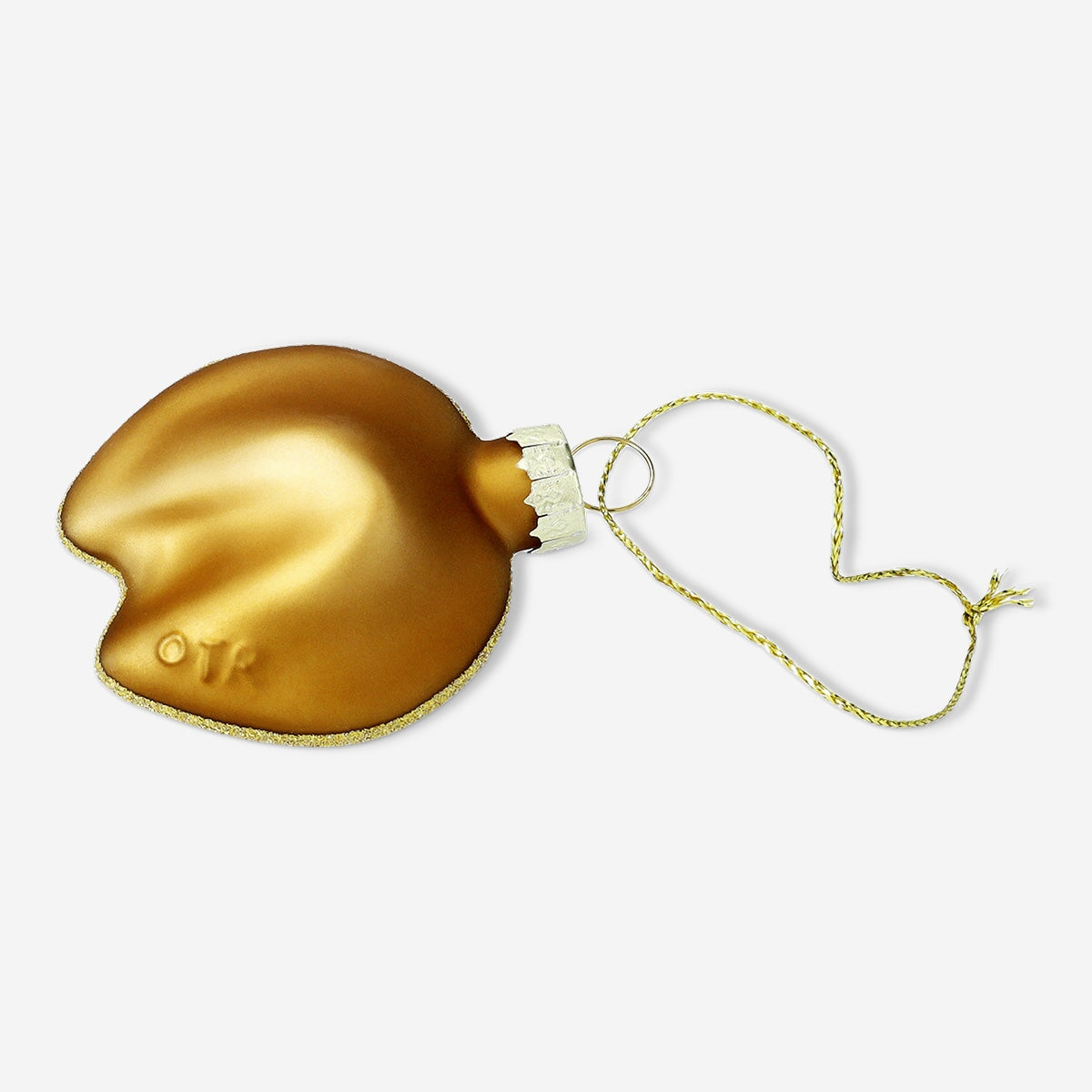 Flying Tiger Copenhagen Christmas bauble shaped like a fortune cookie for home holiday decoration.