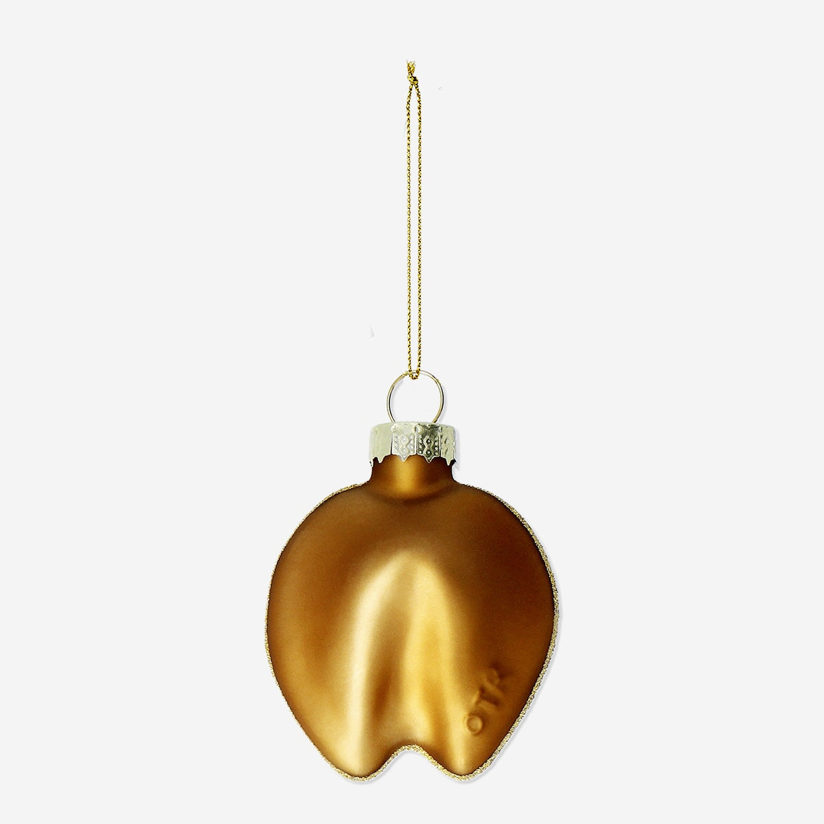 Flying Tiger Copenhagen Christmas bauble shaped like a fortune cookie for home holiday decoration.
