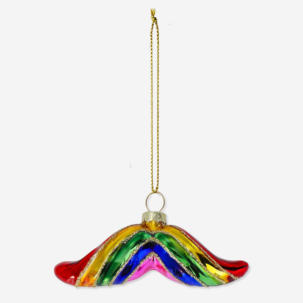 Flying Tiger Copenhagen Christmas bauble with mustache design, decorative holiday home ornament for festive decor.
