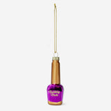 Flying Tiger Copenhagen Christmas bauble decorated with nail polish bottle, festive holiday home decor item.