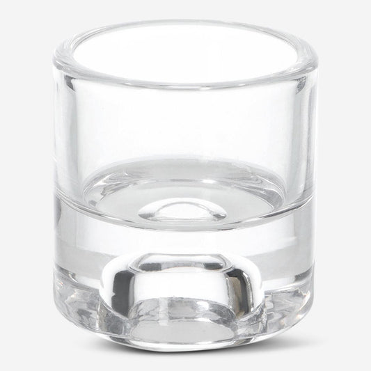 Clear Glass Candle Holder