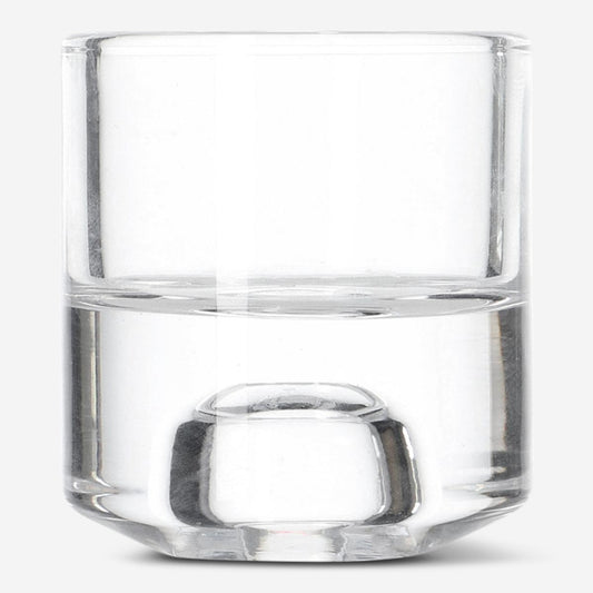 Clear Glass Candle Holder