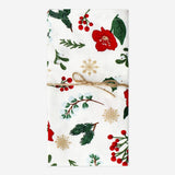 Set of two cotton Christmas flower napkins by Flying Tiger Copenhagen, featuring festive floral designs for holiday decor.