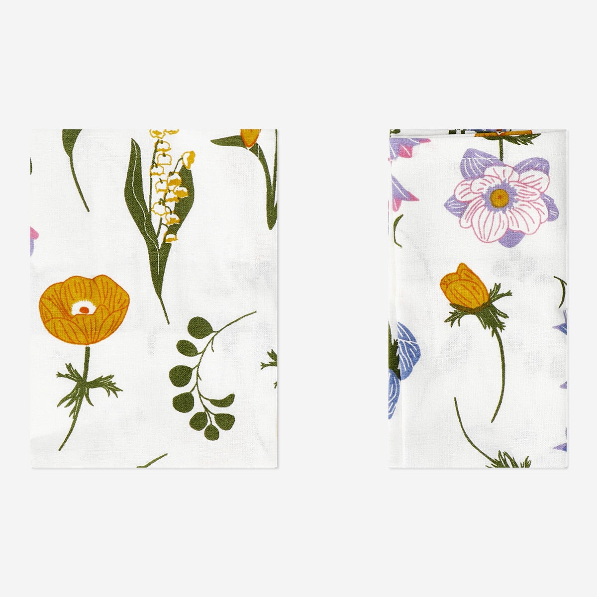 Cotton napkins with flower print - 2 pcs Home Flying Tiger Copenhagen 