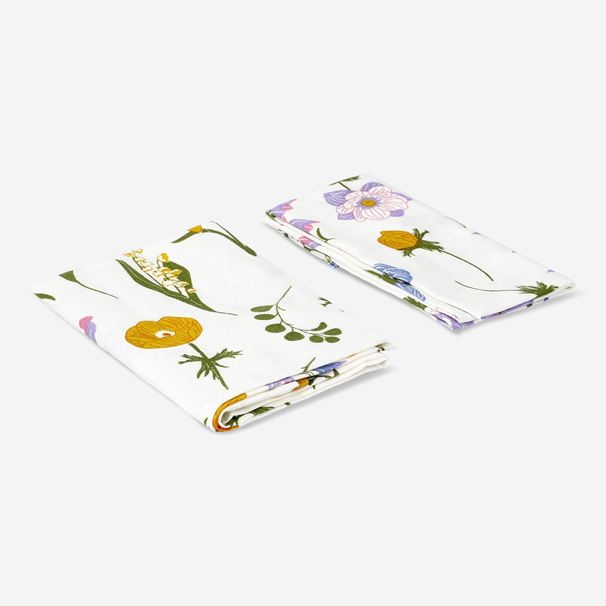 Cotton napkins with flower print - 2 pcs Home Flying Tiger Copenhagen 