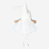 Decorative angel figurine with blonde hair for home decor by Flying Tiger Copenhagen, featuring detailed craftsmanship and a serene expression.