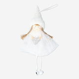 Decorative angel figurine with blonde hair, designed for home decor, by Flying Tiger Copenhagen.