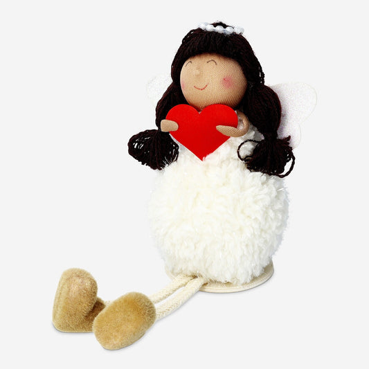 Angelo decorativo con fiocco di neve