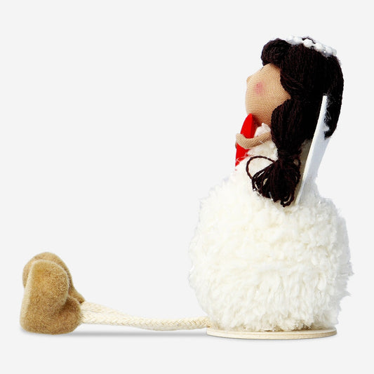 Angelo decorativo con fiocco di neve