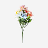 Decorative blue and yellow bouquet - 37 cm