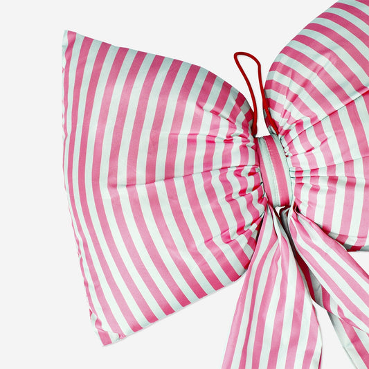 Decorative bow with stripes for hanging - 27 cm
