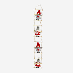 Decorative hanging elves and mice for home decor, 62 cm, by Flying Tiger Copenhagen, featuring colorful festive character figures.