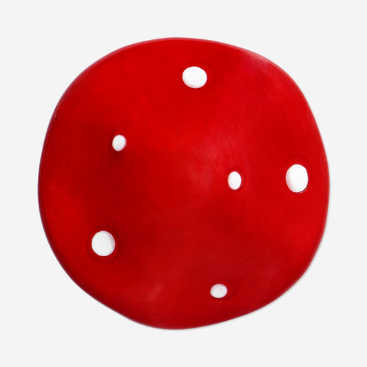 Fungo rosso decorativo - 10 cm