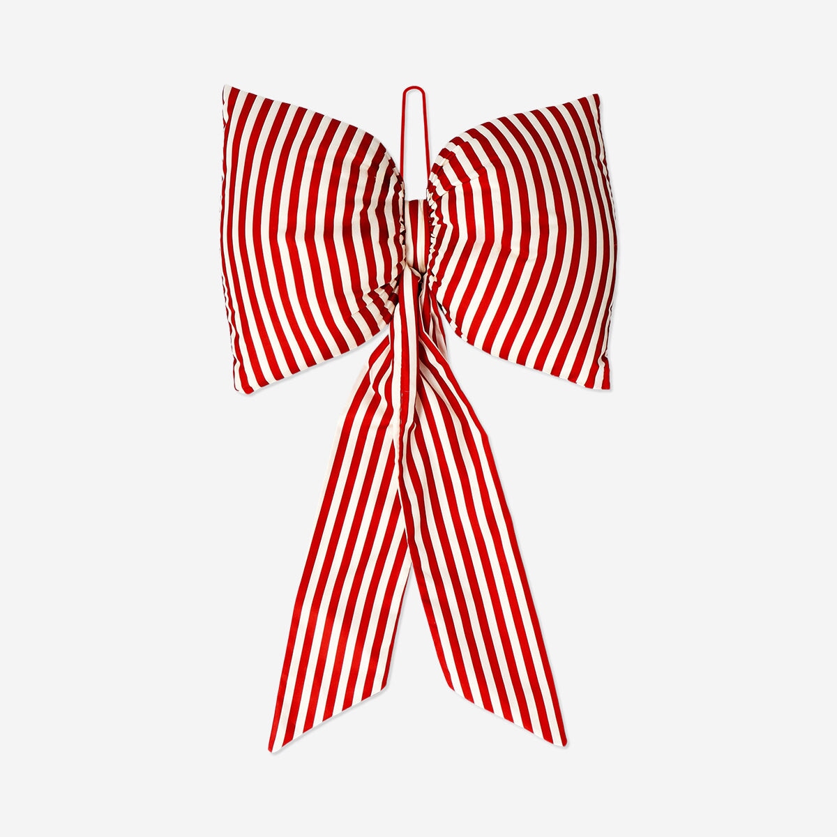 Decorative striped hanging bow from Flying Tiger Copenhagen, 47 cm long, used as home decor accent or wall ornament.