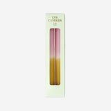 Decorative dinner candles with dip dye in vibrant colors, 20 cm tall, by Flying Tiger Copenhagen for stylish home lighting.
