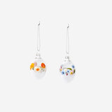 Set of four Flying Tiger Copenhagen Easter glass ornaments featuring colorful holiday-themed designs for home decoration.
