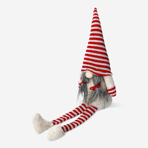 Flying Tiger Copenhagen elf girl figurine, 40 cm tall with long legs and striped clothing, suitable for home decor.